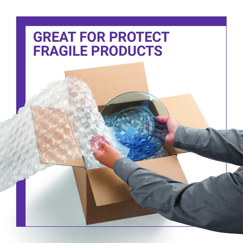 Pacific Mailer 2-Pack Anti-Static Bubble Cushioning Wrap Rolls, 3/16" x 12" x 72' ft Total, Perforated Every 12", 20 Fragile Stickers for Packaging, Shipping, Mailing - Image 4